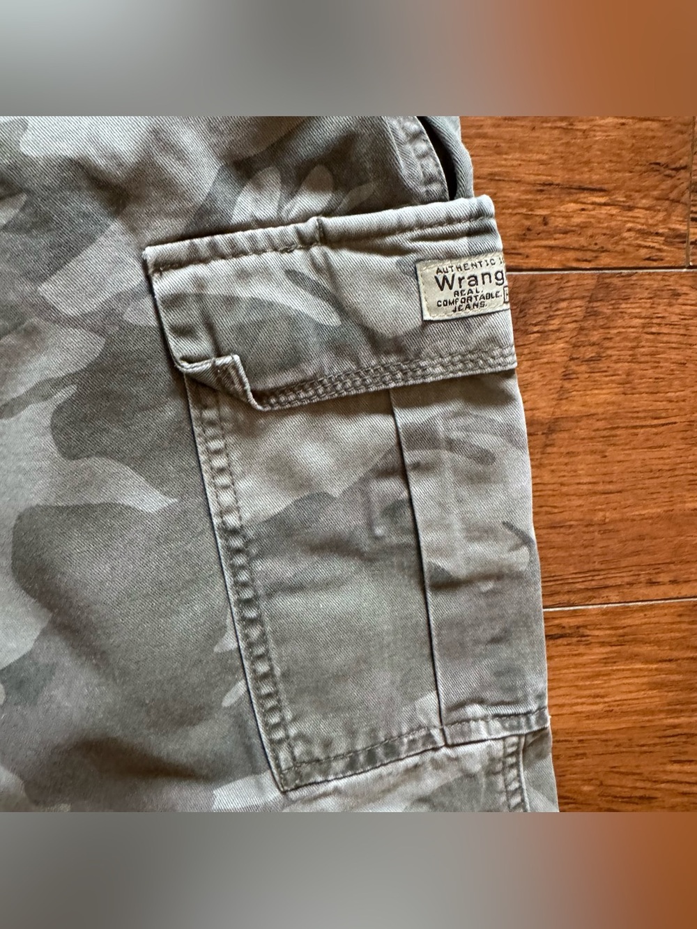 Vintage 90s Y2K Wrangler Hero Camo Cargo Pants Men's 32x30 Thrashed Baggy - Picture 4 of 11